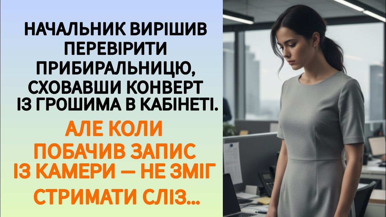 🇺🇦|| НАЧАЛЬНИК ВИРІШИВ ПЕРЕВІРИТИ ПРИБИРАЛЬНИЦЮ, СХОВАВШИ КОНВЕРТ ІЗ...|| Життєва історія 