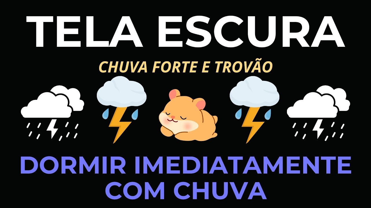 ⚡ Tempestade Noturna | Sons de Chuva e Raios para Relaxar e Combater o Estresse