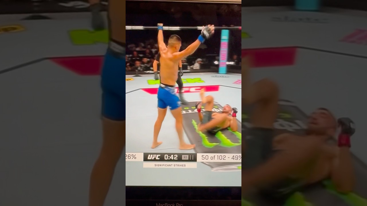 7 knockdowns by Steven Nguyen in 2 rounds ! #UFCAbuDhabi