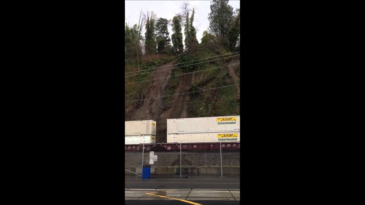 Landslide Derails Train. This is the ORIGINAL video