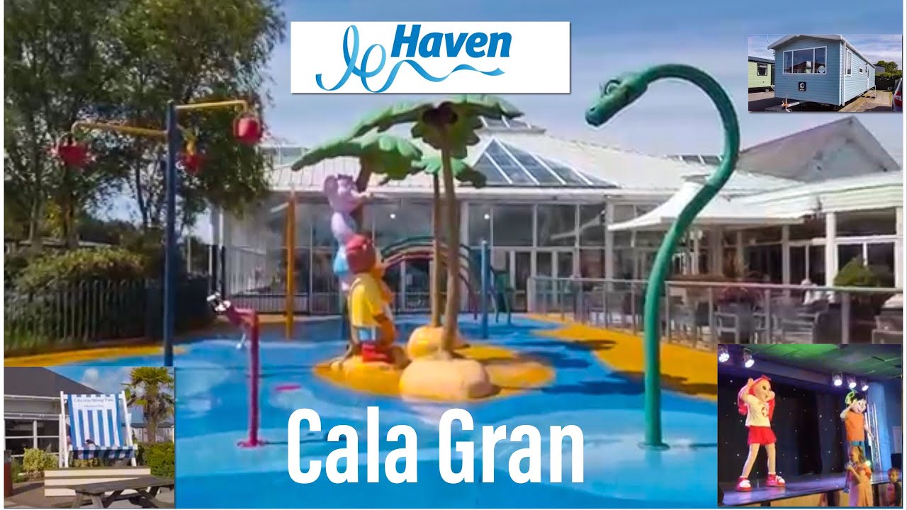 Cala Gran Haven holiday park tour caravan, site, pool & enterainment team seaside squad