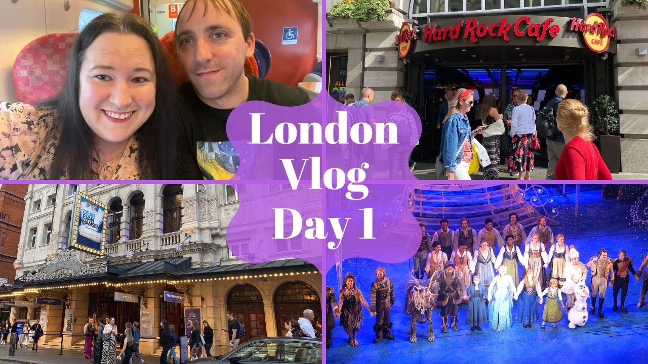 London Vlog Day 1 - Travel Day, Frozen The Musical, Hard Rock Café & Dear Evan Hansen