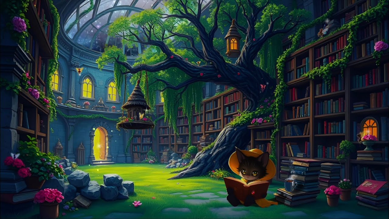 ~ The Secret Garden ~ Cute Lofi music playlist for study relax and chill ~ Little black cat Lofi 