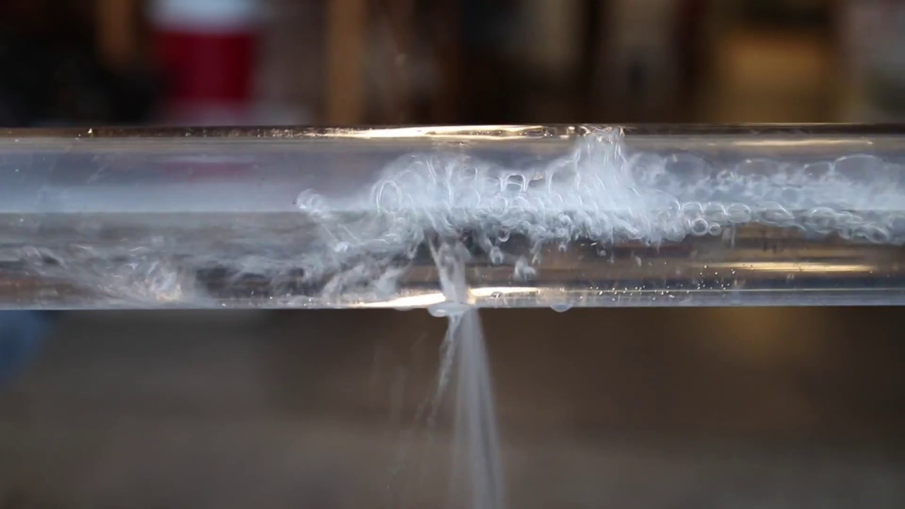 Using Air and Water to Test Leaks in Pipes - The Air Will Circulate to the Bottom of the Pipe