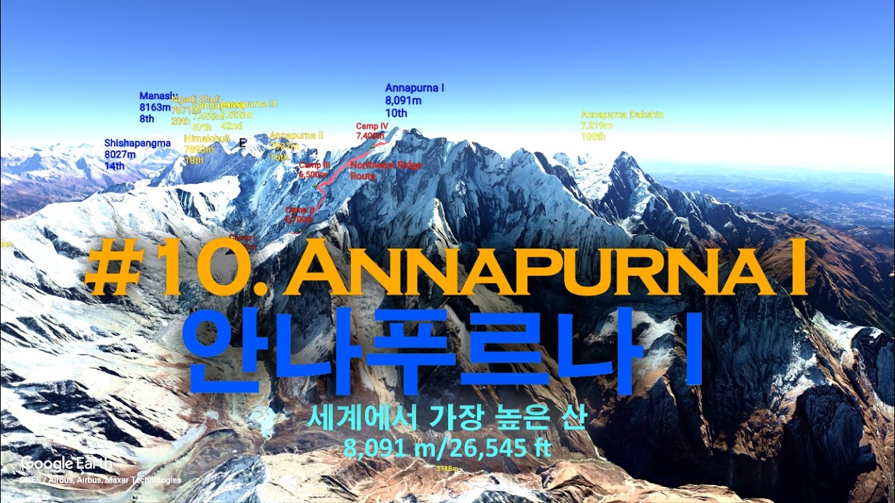 #10, 안나푸르나 I, 오후 (P2) [4K] Annapurna I #세계에서가장높은산