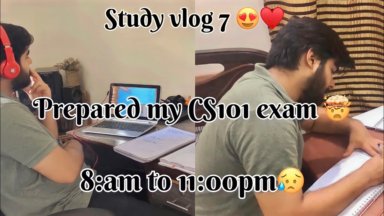 Preparation of cs101 exam🤯 || 15 hours of continuous study😢||virtual university || life with ali&hearts;️