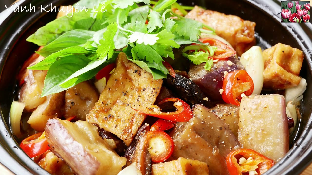 🍆Cà Tím Kho Tộ, Ngon bổ rẻ Cà Tím Tay Cầm Đặc biệt, Ăn Chay hay mặn đều thích eggplant Vanh Khuyen