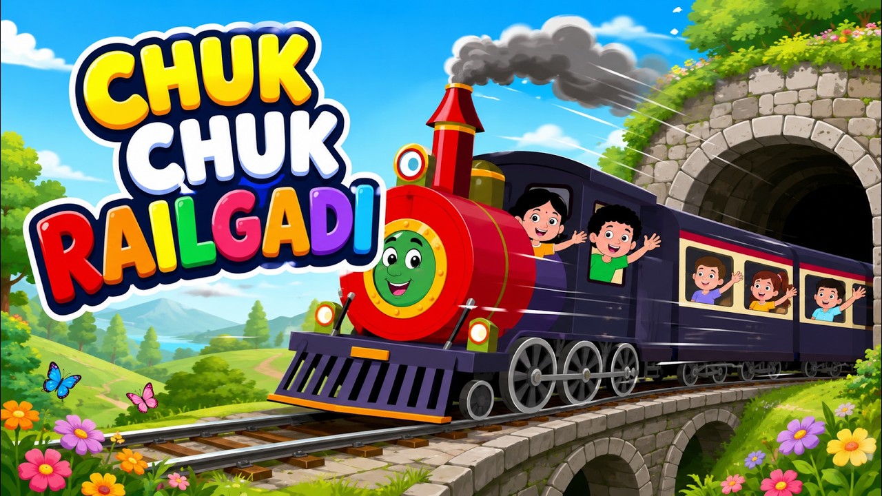 गाड़ी आयी छुक छुक - Full Rhyme in Hindi | Gadi Aayi Gadi Aayi Chuk Chuk Rhyme | Kids Rhyme in Hindi