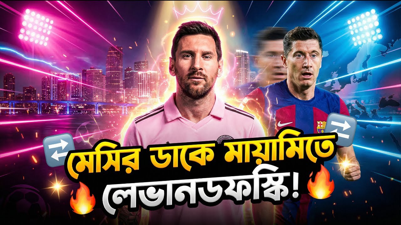 মেসির ডাকে মায়ামিতে লেভানডফস্কি! এবার কি আসছে আরও এক ব্যালন ডি’অর তারকা?