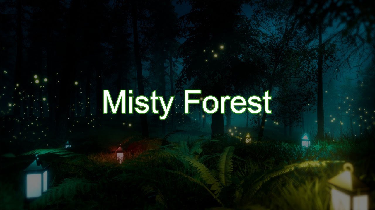 Misty Forest For Deep Sleep with Heavy Rain & Thunder