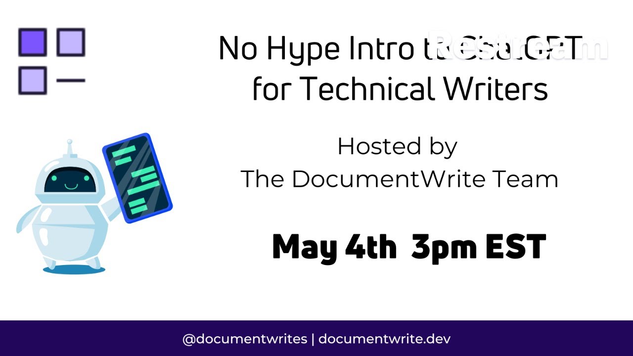 No Hype Intro to ChatGPT for Technical Writers