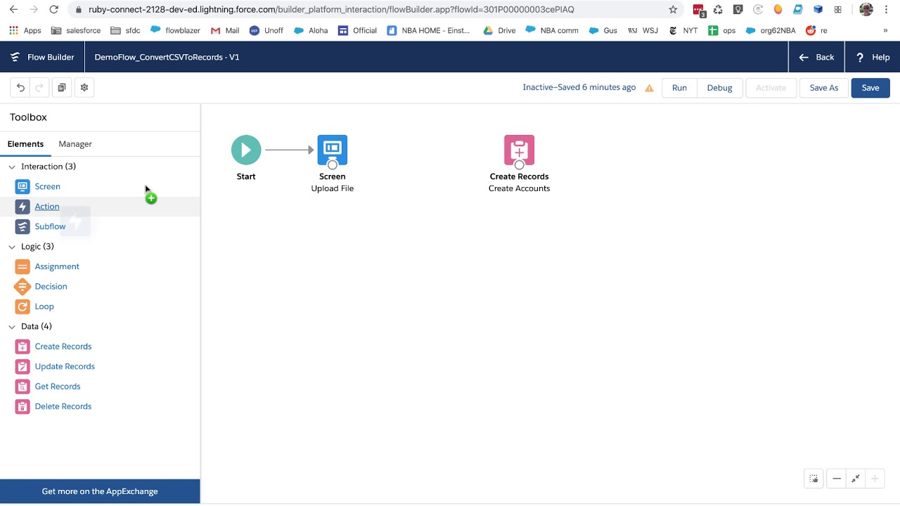 Salesforce Flow: Convert CSV files to Records