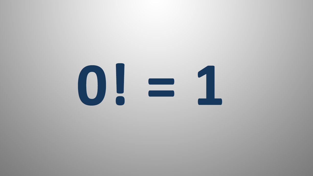 Zakaj je 0! = 1?  (nič fakulteta je enako ena)
