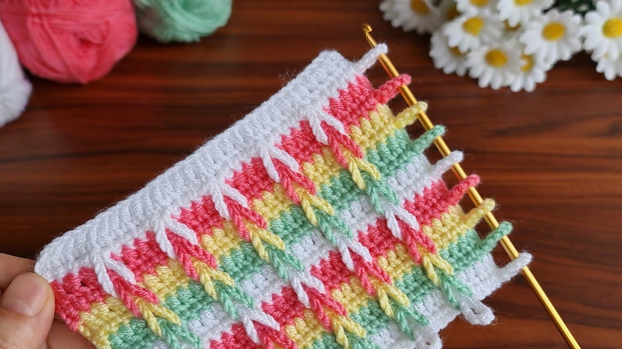 Wow!..😇 Very Easy! 3D Super how to make eye catching crochet / Everyone who saw it loved it.Muhteşem