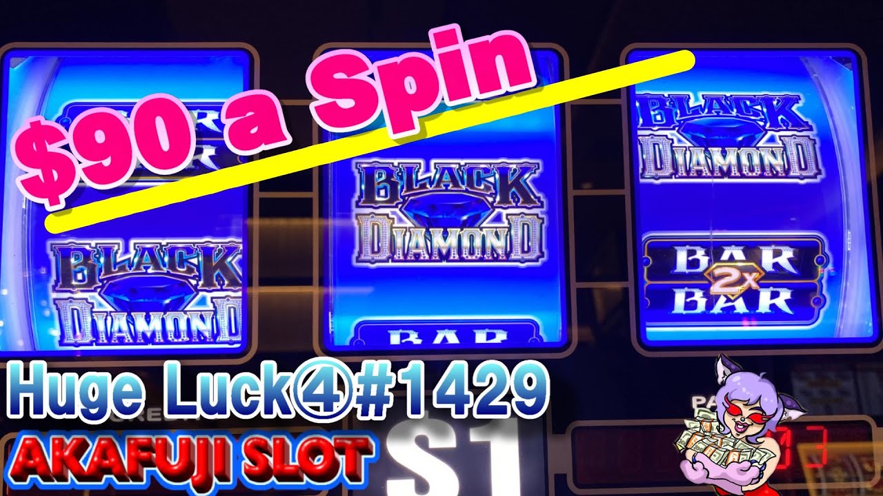 Huge Luck④ I tried again! New Version Black Diamond Platinum Slot 4 Jackpots Handpay 赤富士スロット 強運④