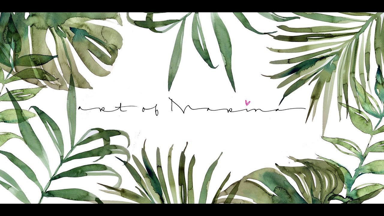 Art of Marina - Painting Palms in watercolour tutorial