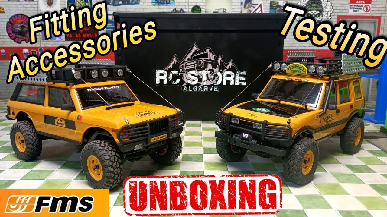 FMS 1/24 Camel Trophy Land Rover Discovery and Range Rover RC Models #FMS #rc