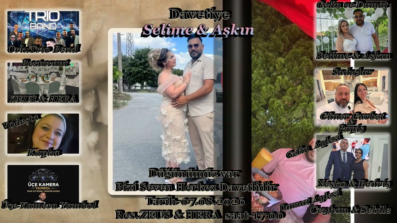 DAVETİYE Selime & Aşkın Düğün Töreni  Popovo