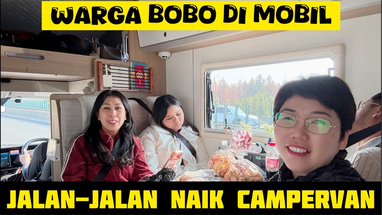🔴 Jiangsu SUZHOU | Jalan-Jalan dengan Campervan Bersama Warga Bobo di Mobil 🚑🍿🍫