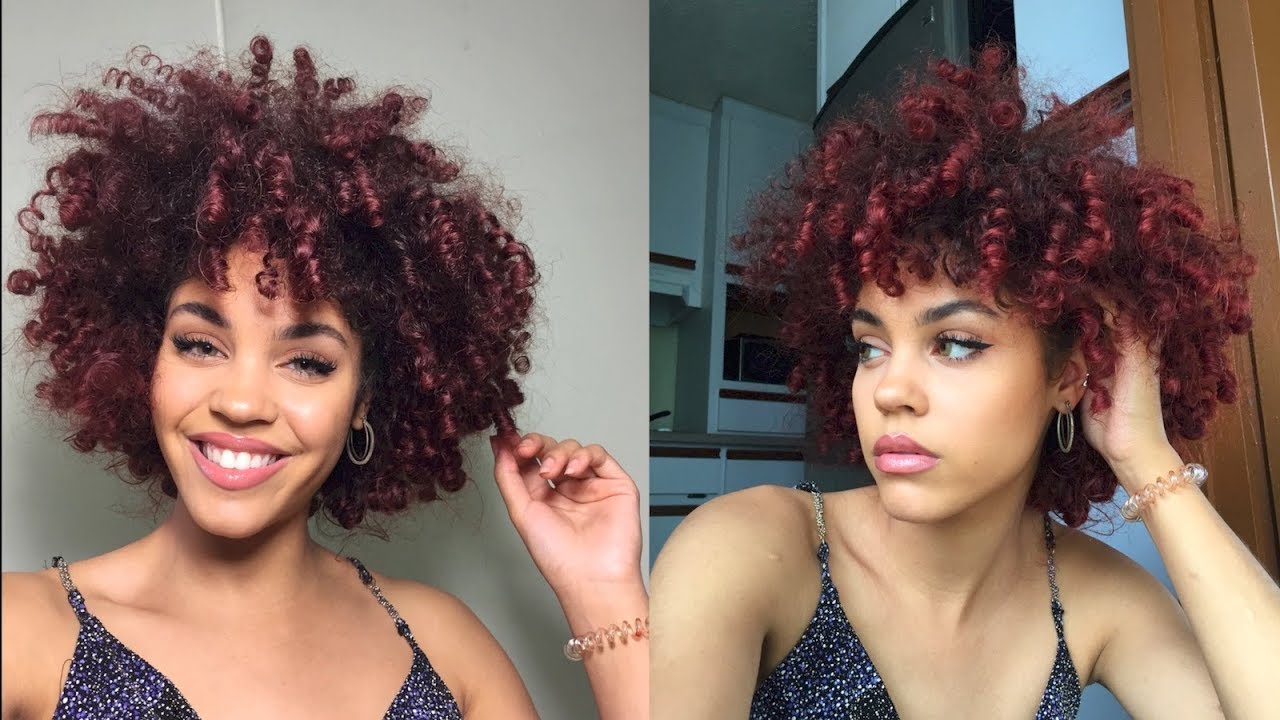 COLORING MY NATURAL CURLY HAIR RED WITH CLAIROL PROFESSIONALS TEXTURES & TONES