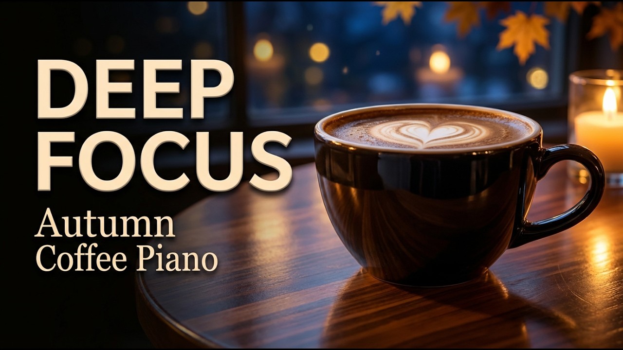 Autumn Coffee Piano 🍂 Calm Focus Music at 60 BPM — 秋の作業用BGM