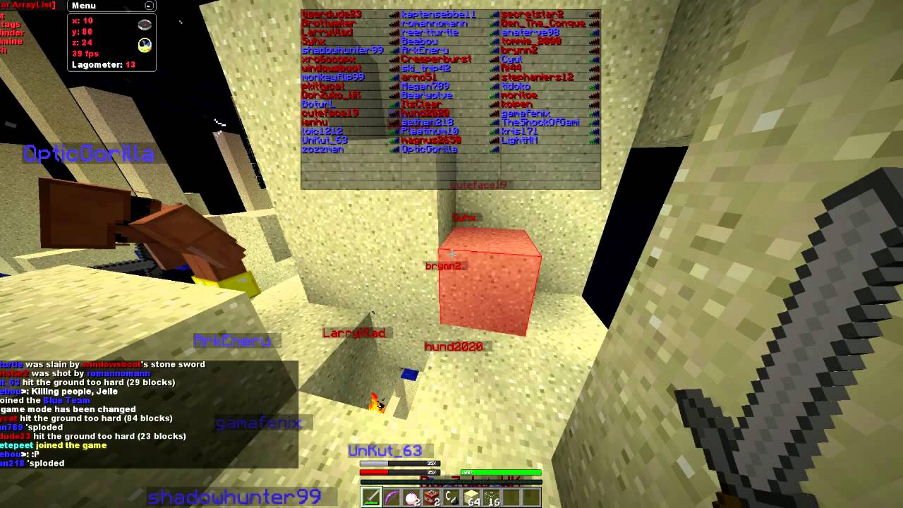 CometGriefing Fucking around on pvp.oc.tc