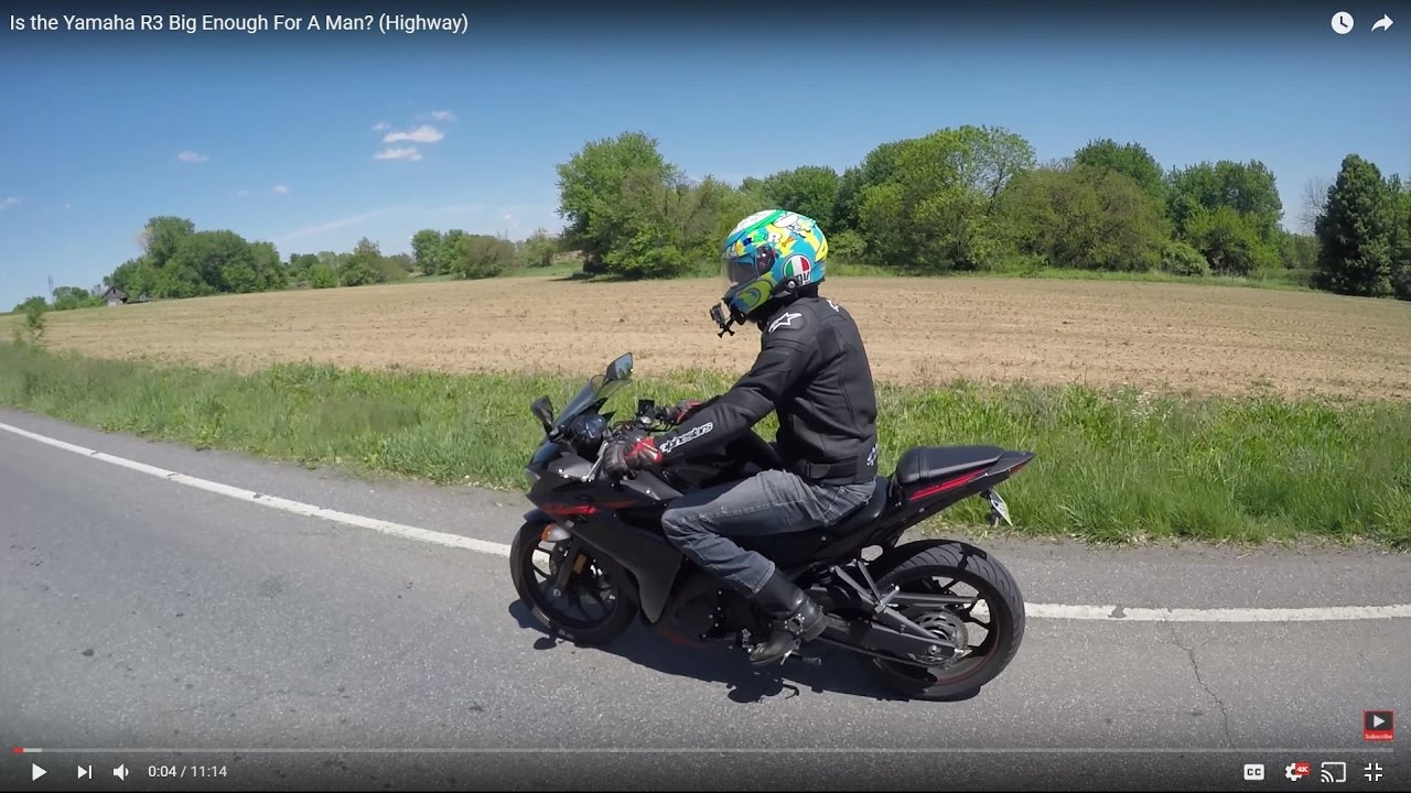 Is the Yamaha R3 Big Enough For A Man? (Highway)