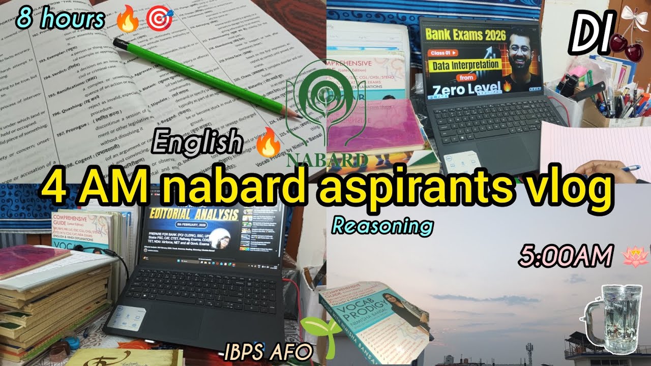 🔥 4 AM study vlog 📚 🪷banking 🎯 IBPS AFO and nabard grade a exam| IBPS #bankingaspirant #studyvlog 