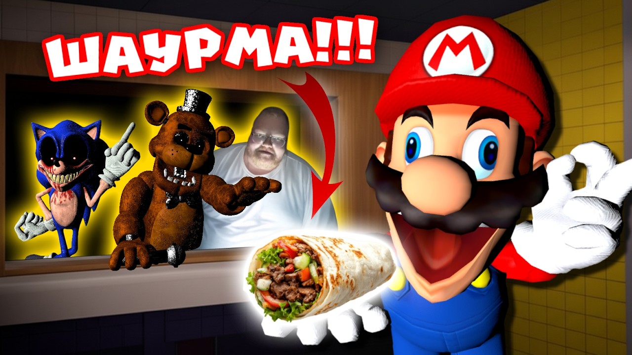 Марио Готовит ШАУРМУ - Shawarma Kiosk | SM64 / GMod (Смешная анимация)