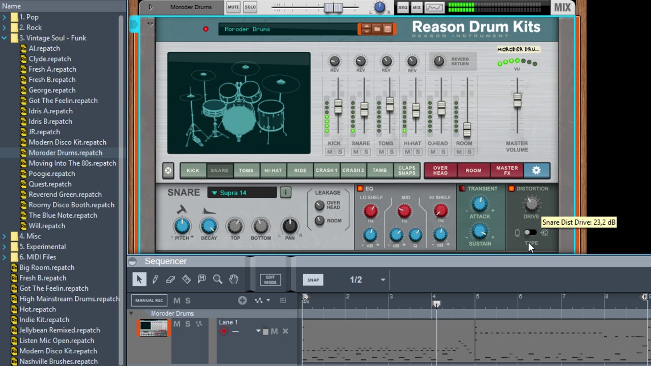 Reason Drum Kits presets library