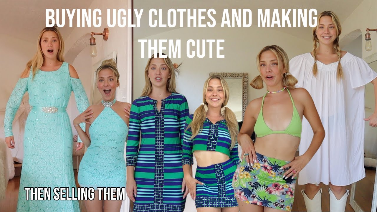 buying ugly clothes, making them cute, and attempting to sell them