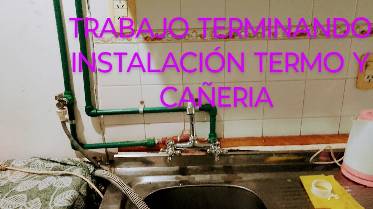 Instalación de agua caliente termofusión y colocación de termo eléctrico parte 1