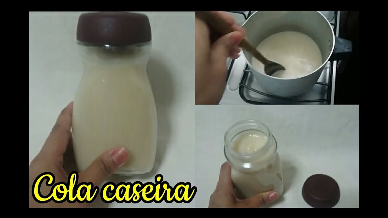 Como fazer cola caseira f&aacute;cil|Cola para grudar tecido em papel&atilde;o e MDF|Cris Ribeiro
