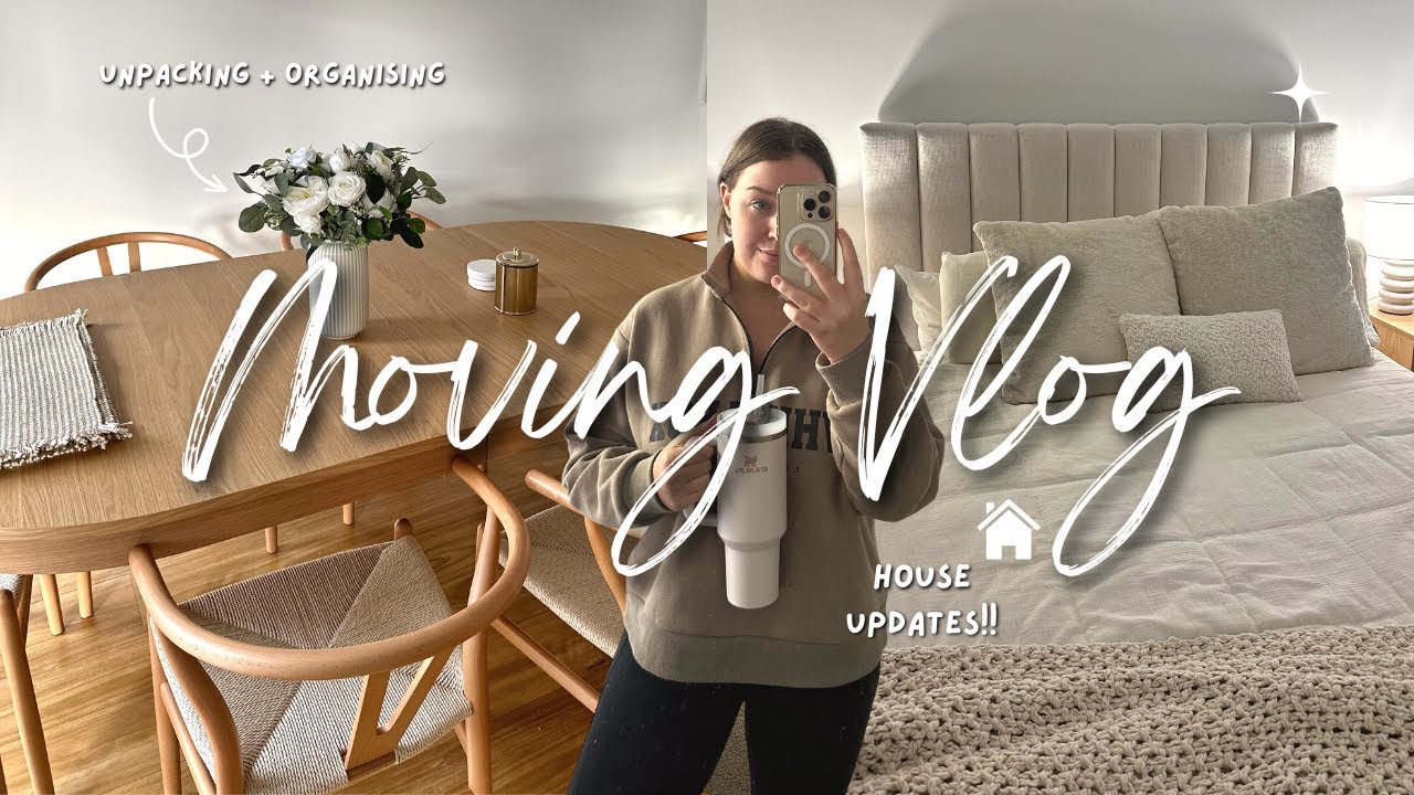 MOVING VLOG: house updates, new coffee machine, unpacking + organising 🏡📦