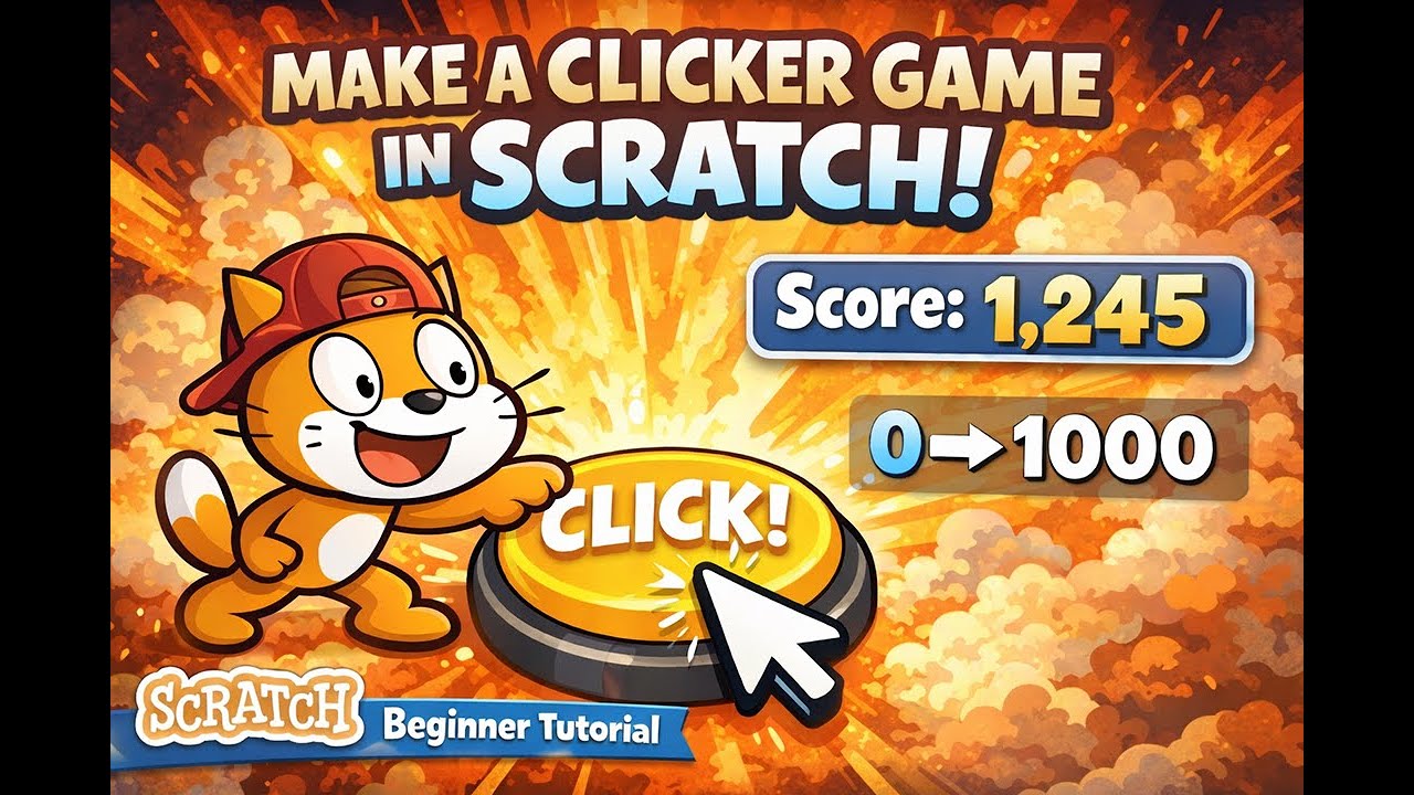 How to make a cool clicker game in Scratch! (in just 13 minutes!)