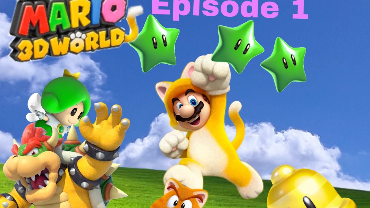 (Mario fan gaming)super Mario 3d world world 1 episode 1 full game walkthrough)