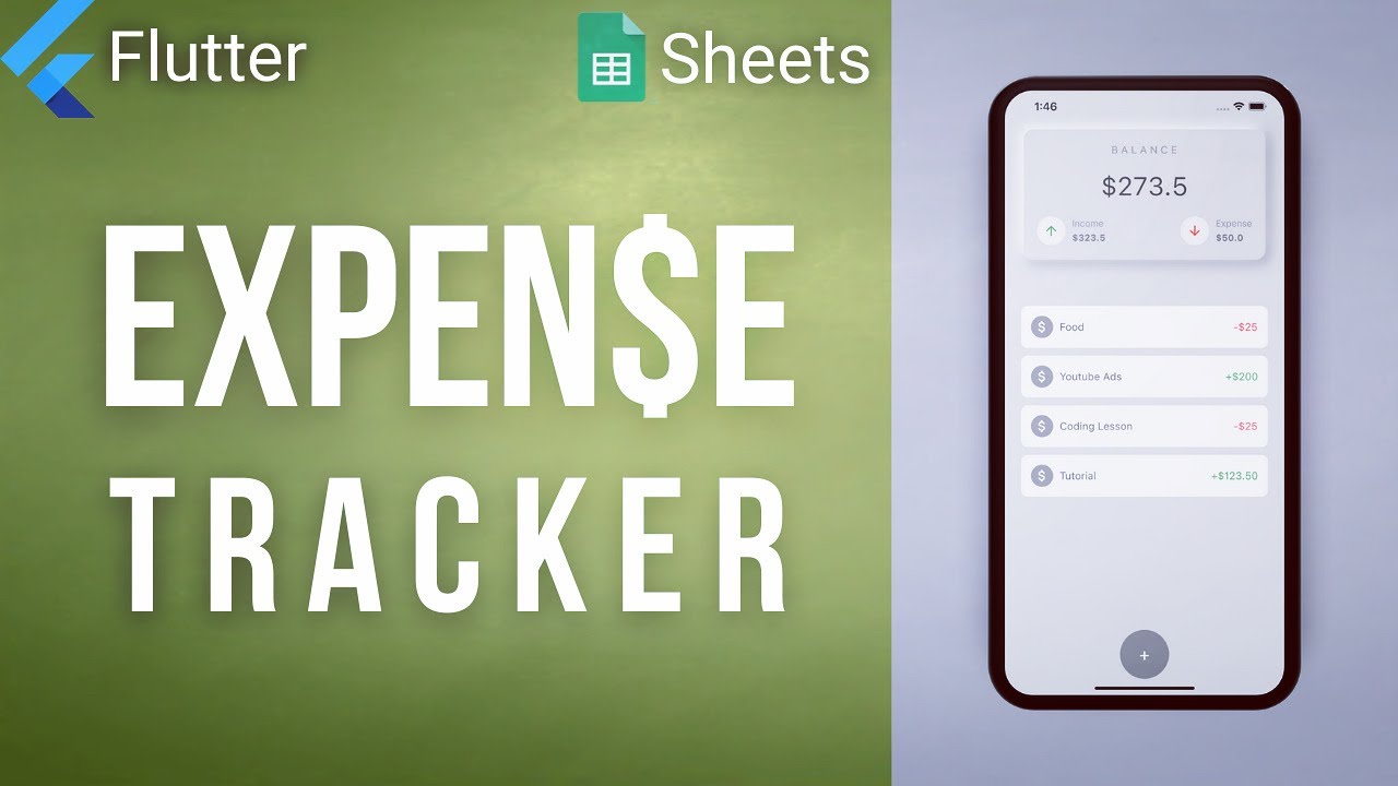 EXPENSE TRACKER &bull; Flutter &times; Google Sheets
