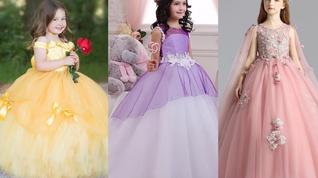 Little Girl Princess Style Ball Gown Dresses Collection | Most Attractive Kids Floral Maxi Dress