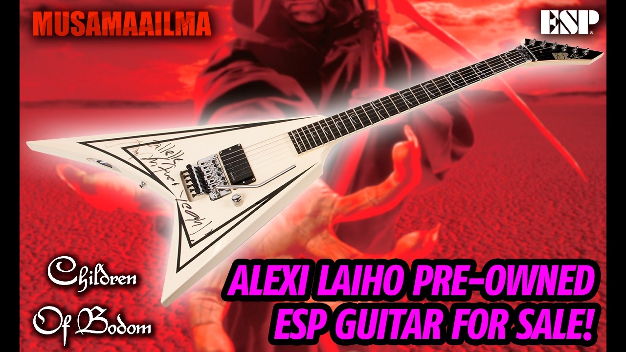 Musamaailma PRESENTS: Buy Alexi Laiho Pre-Owned ESP Scythe Guitar