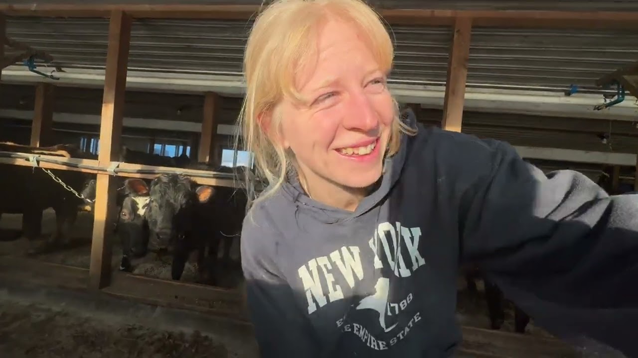 Closing up the manure pit for spring thaw, and I got stuck 🫠😂…
