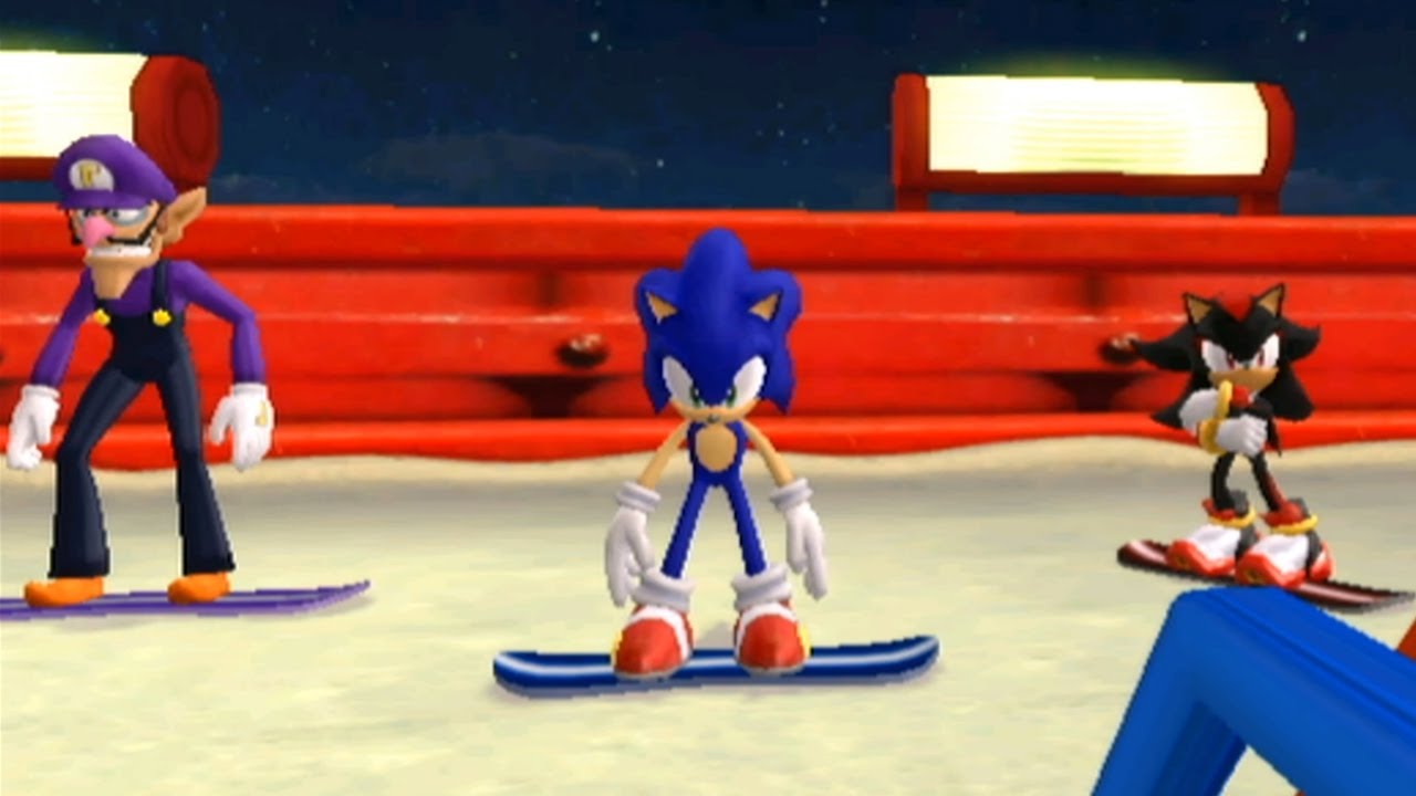 Mario & Sonic at the Olympic Winter Games - All Characters Dream Snowboard Cross Gameplay