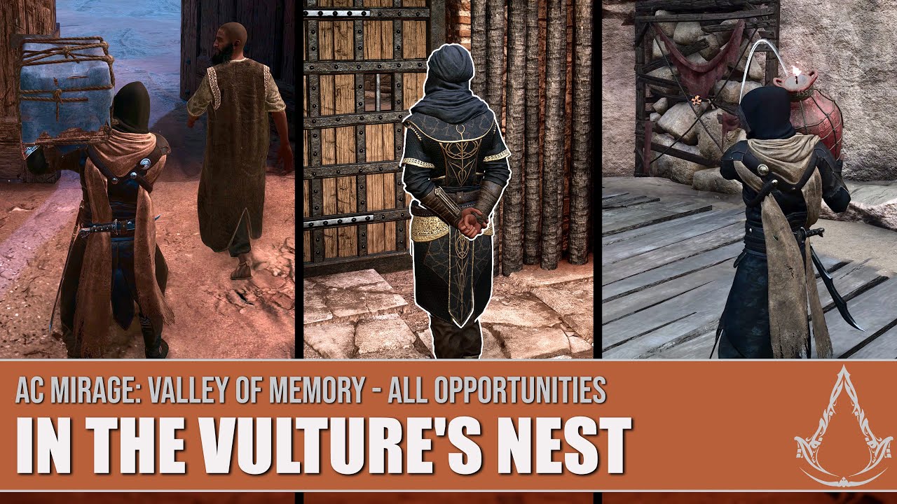 AC Mirage: Valley of Memory - In the Vulture's Nest [All Opportunities, Access & Disguise]