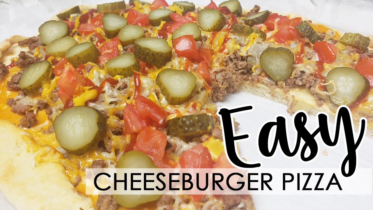Easy Cheeseburger Pizza Recipe - Simple and Fast Dinner Ideas - Kid Favorite Meal - Quick Pizzas