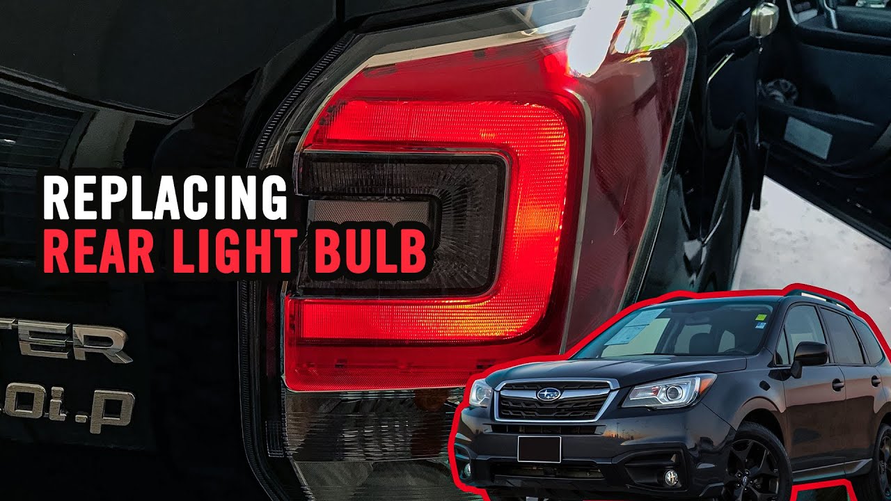 Замена лампы заднего фонаря на Subaru Forester 2018 [Eng Sub]