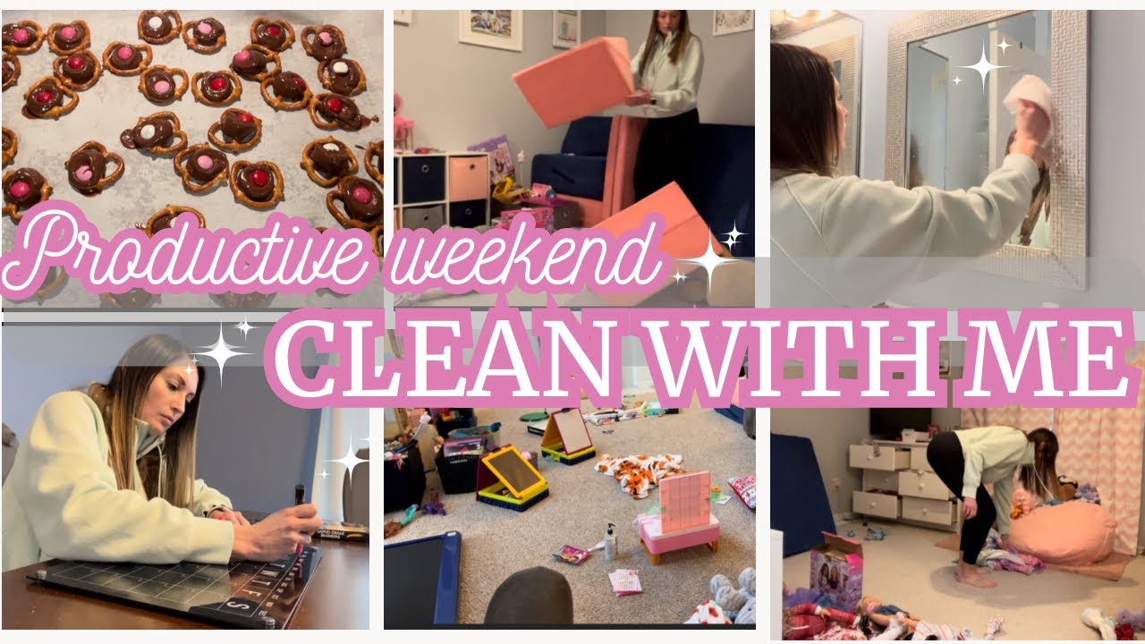 PRODUCTIVE WEEKEND CLEAN WITH ME| WORKING MOM WEEKEND CLEANING