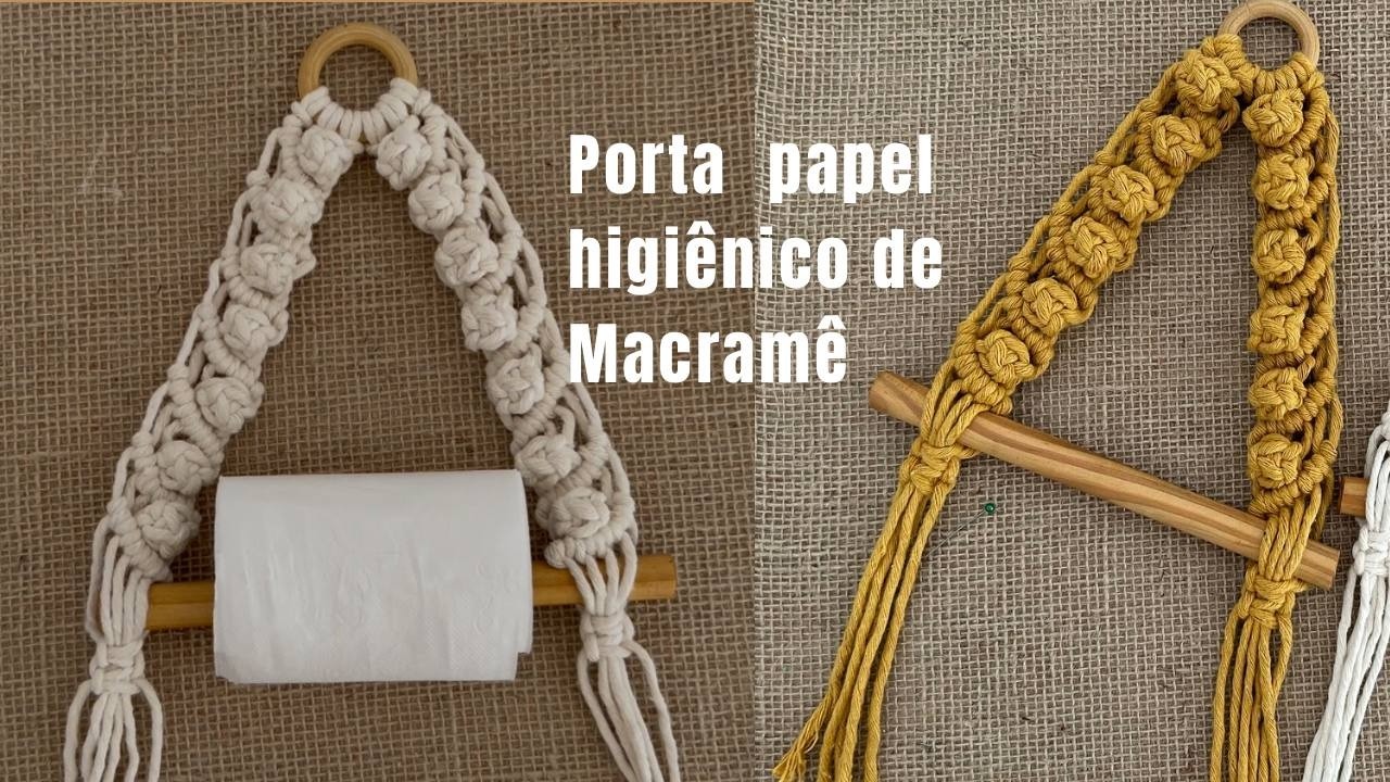 Porta papel higiênico de Macramê  TUTORIAL  Passo a Passo