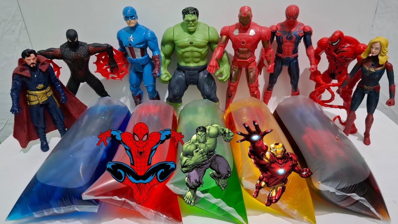 AVENGERS TOYS/Action Figures/Unboxing/Spiderman, Ironman, Hulk, Superman, Carnage, Dr. Setrange/Toys