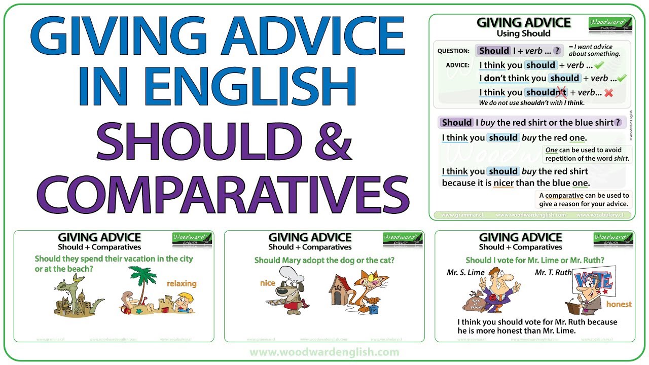 Giving Advice in English using Should and Comparatives | Speak English