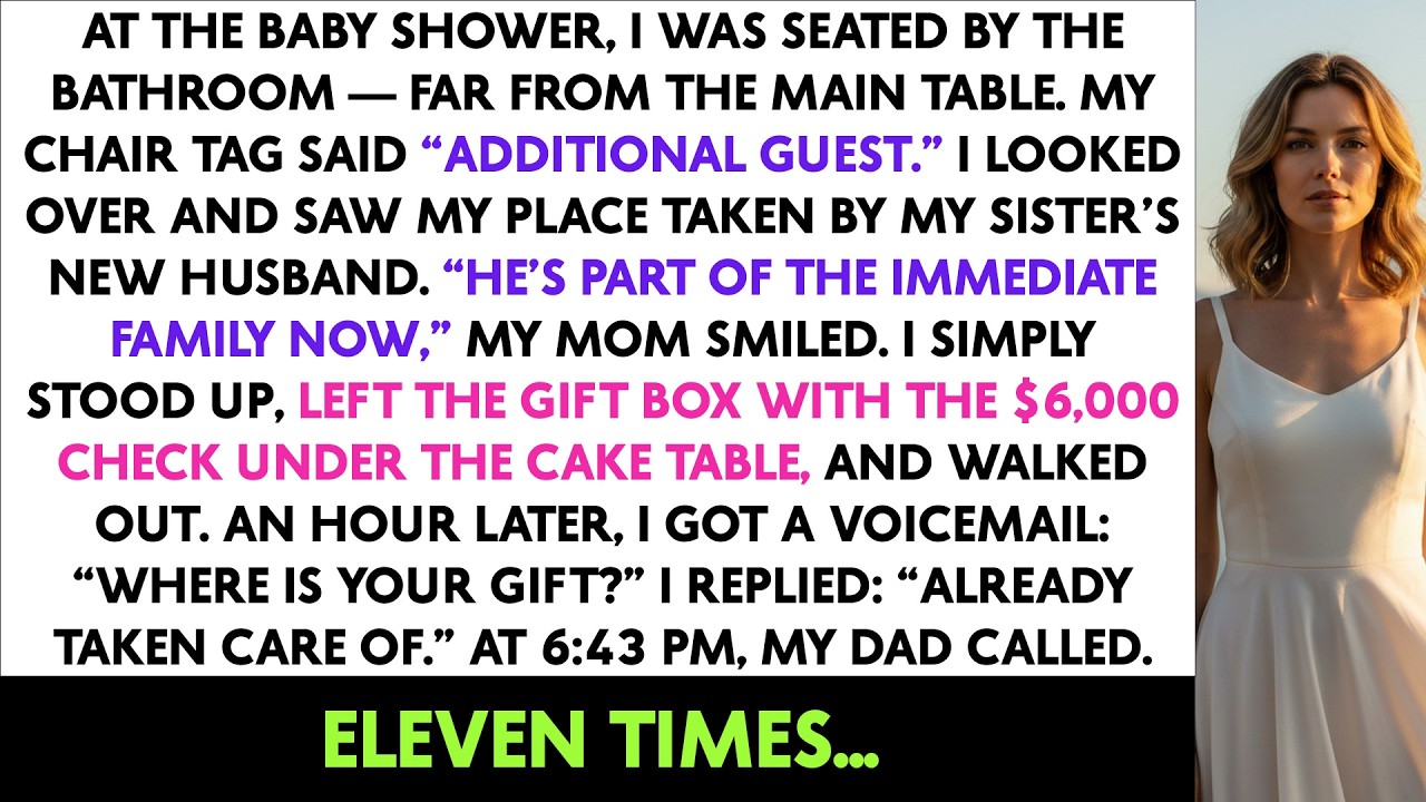 At The Baby Shower, I Was Seated By The Bathroom — Far From The Main Table. My Chair Tag Said