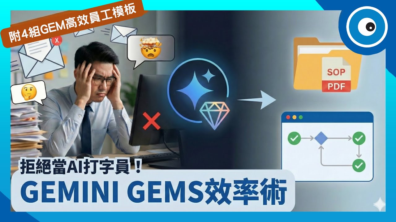 Gemini Gems 建立一對多高效AI助手：加上「知識庫 SOP」才夠強！4 組社群/吐槽/語文學習/客服專用Gem實戰